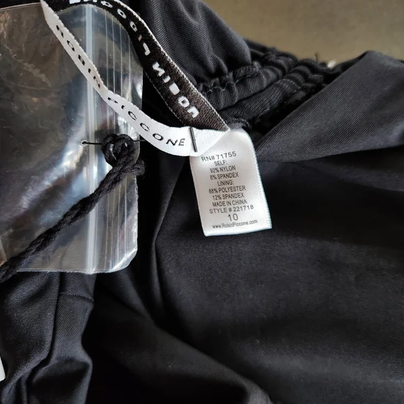 Robin Piccone Womens Black Aubrey Bandeau One Piece Swimsuit Size 10 NWT $176 - Picture 10 of 10